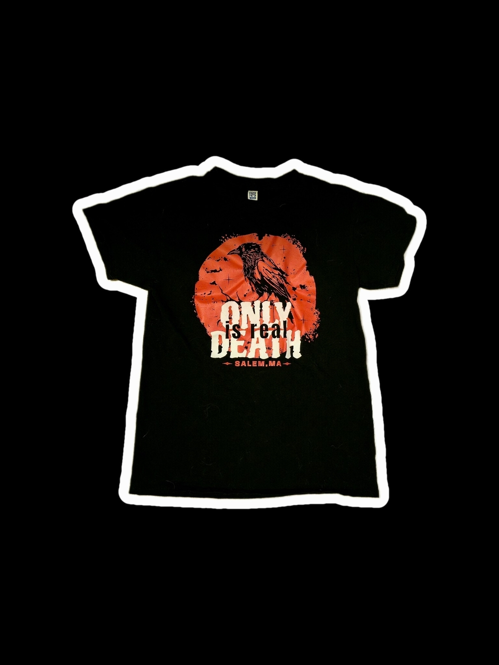Salem, Ma Graphic Tee with Red And  Raven "Only Death is real "
